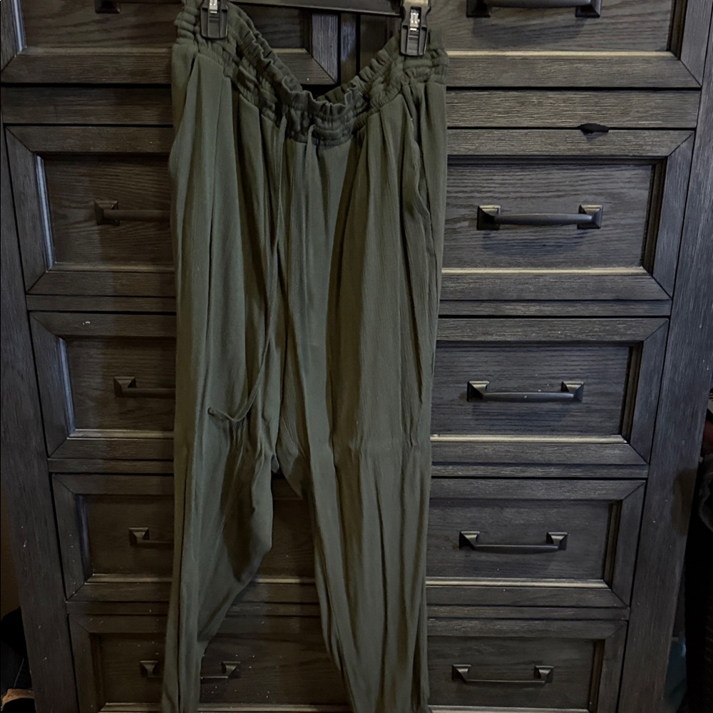 Olive Green Relaxed Fit Joggers